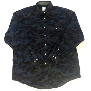 Brooks Brothers Men's Large Shirt Blue Camo